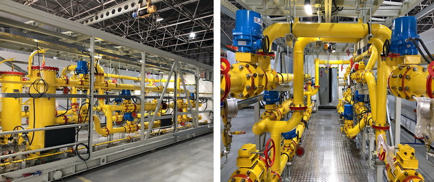 Gas treatment station for the power supply complex of HAYAT plant at factory assembling stage